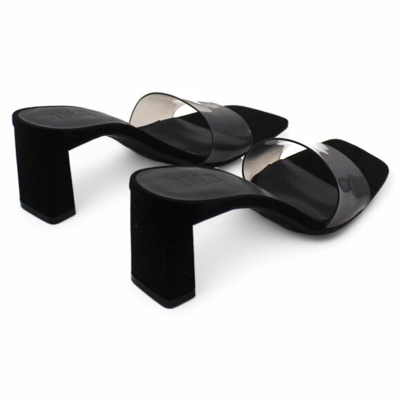 Inc Womens Black Comfort Slip Resistant Beyla Square Toe Block Heel Slip on Dres - Picture 5 of 7